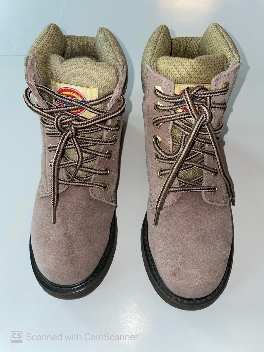 Dickies women Suede Leather Classic Lace-Up Work Hiking Boots - Size 6.5